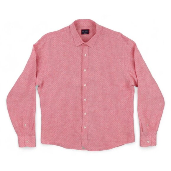 UNTUCKit Other - UNTUCKit 100% Linen Shirt Men's Medium Pink Floral Long Sleeve Button Front